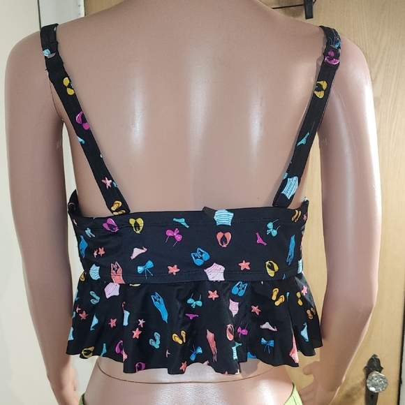 Torrid Black Bustier with Colorful Print - Picture 6 of 8